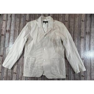 Rag and Bone striped textured unstructured Chore Blazer Sport sz 42 Beige NWOT